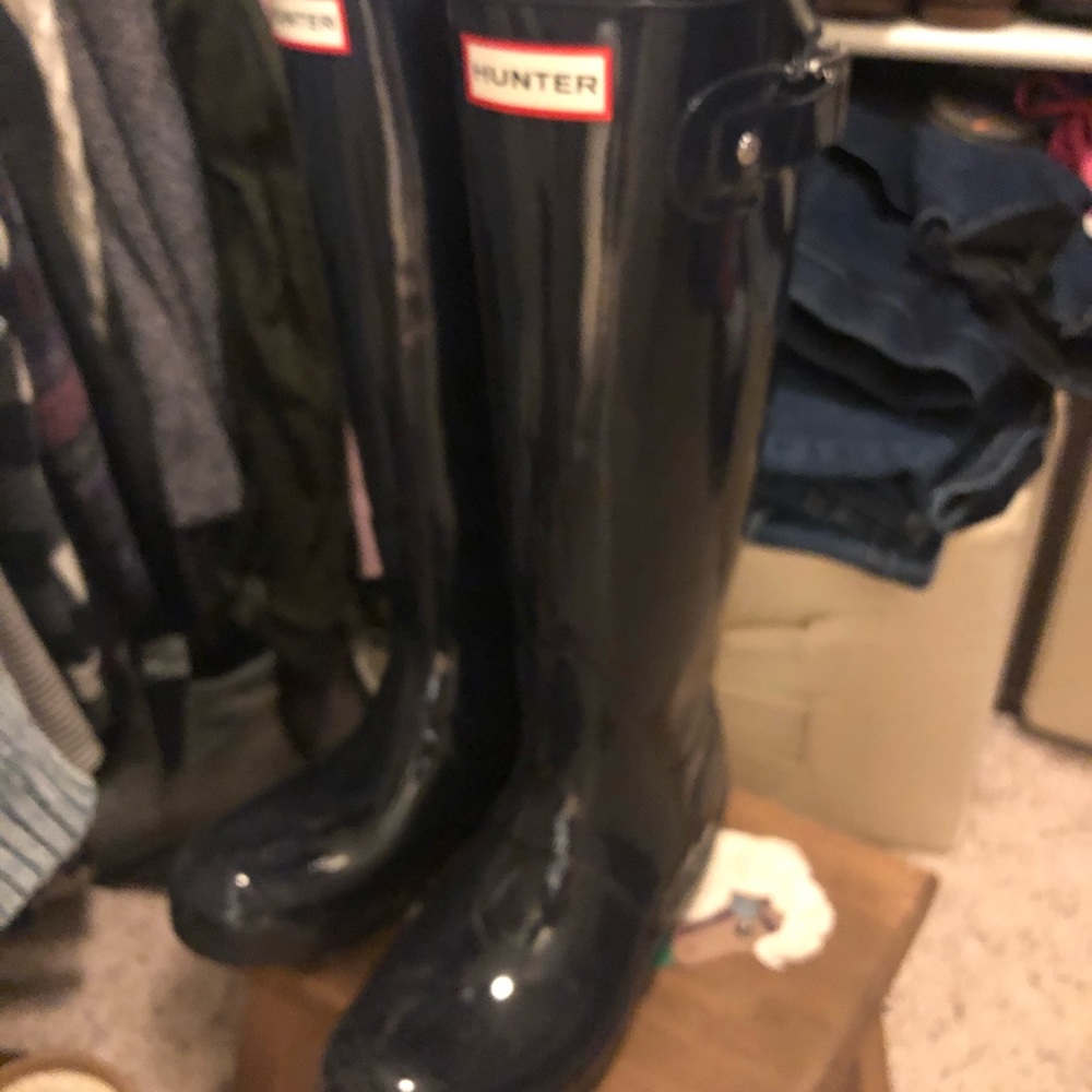 Tall hunter rain boots - navy size 6 - Picture 4 of 4